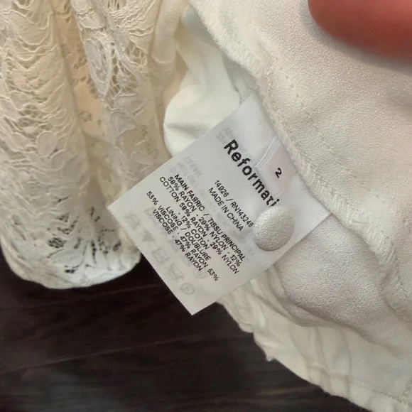 Reformation White Lace Negroni Bridal Maxi Dress Off White Size 2 - Picture 10 of 15